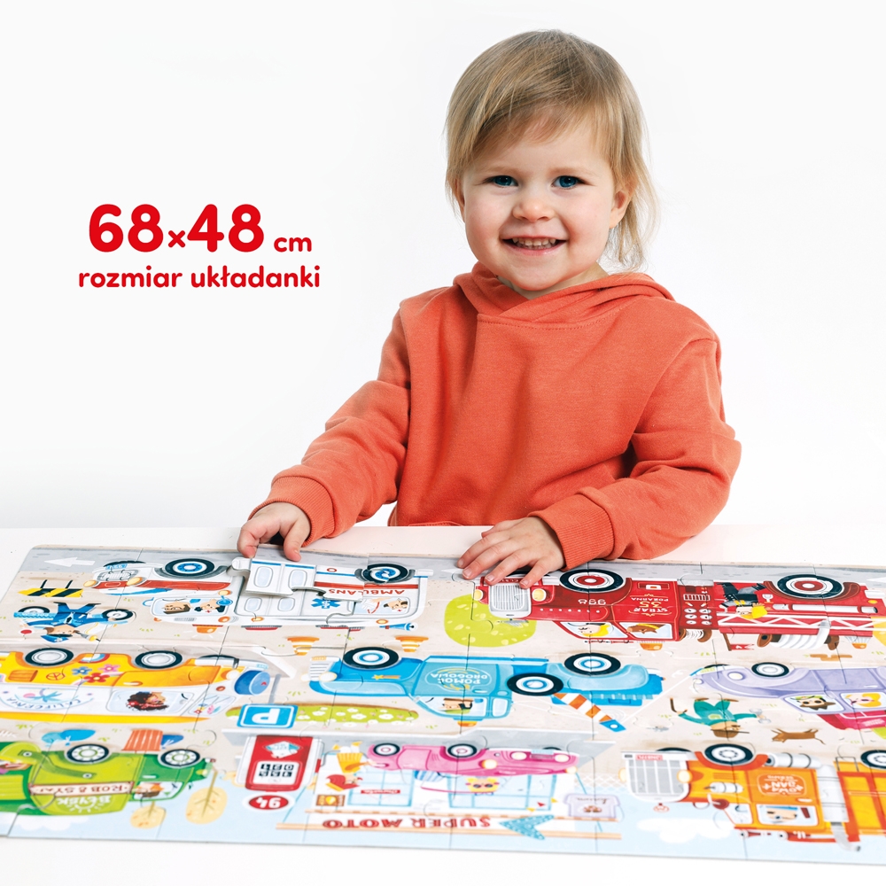 CZUCZU MOTO PUZZLE AUTA 40 EL.