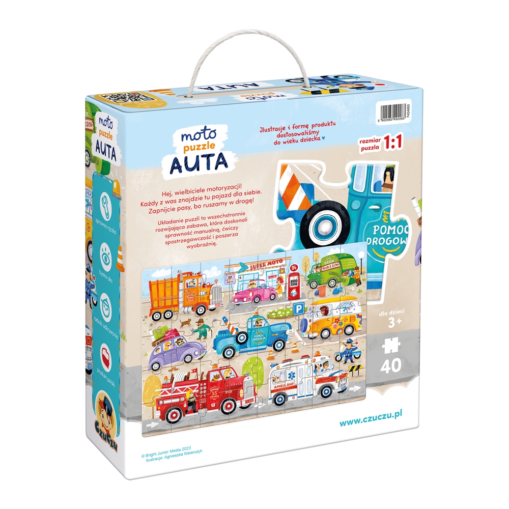 CZUCZU MOTO PUZZLE AUTA 40 EL.