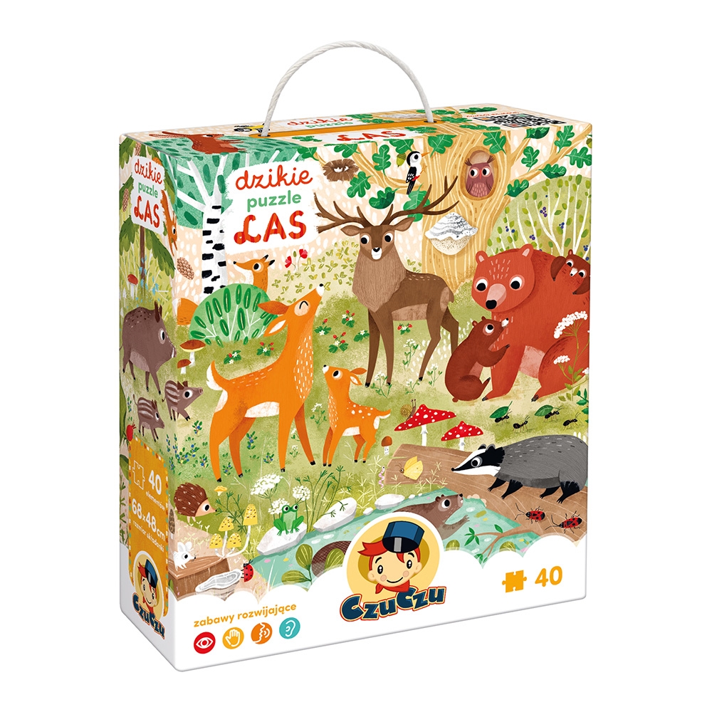 CZUCZU DZIKIE PUZZLE LAS 40 EL.