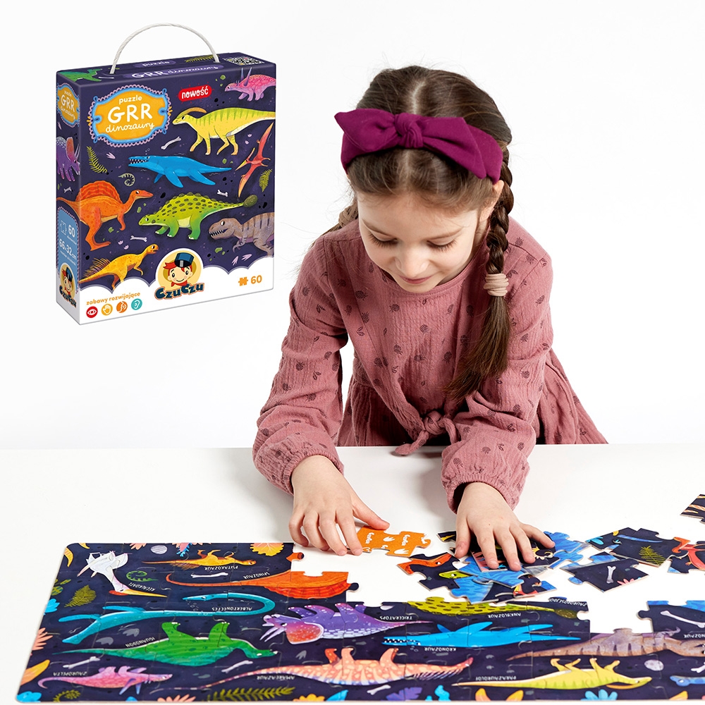 CZUCZU PUZZLE DINOZAURY 60EL.