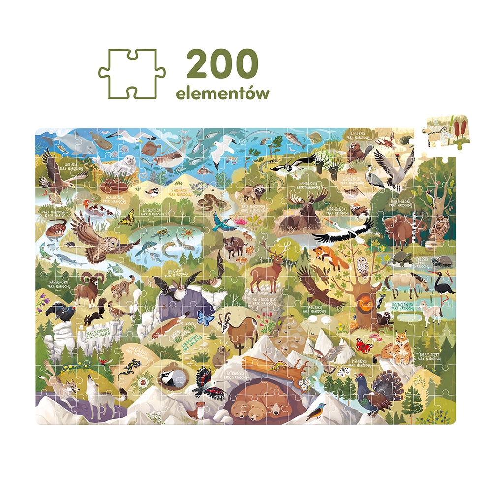 CZUCZU DZIKIE PUZZLE PARKI NARODOWE 200 EL.