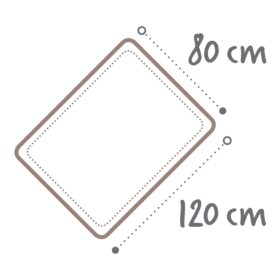 BABY MATEX KOCYK-OTULACZ MUŚLIN W PUDEŁKU 80X120