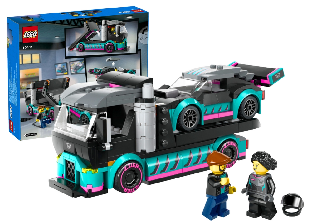 60406 LEGO CITY SAMOCHÓD WYŚCIGOWY I LAWETA