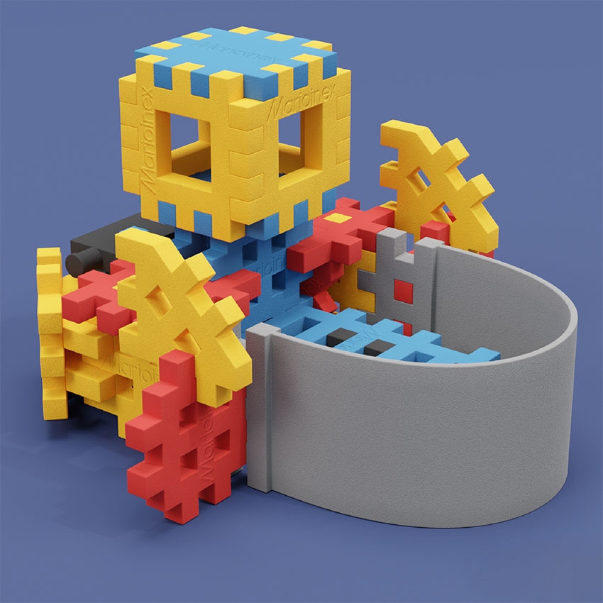 MARIOINEX KLOCKI WAFLE MINI KONSTRUKTOR 141SZT