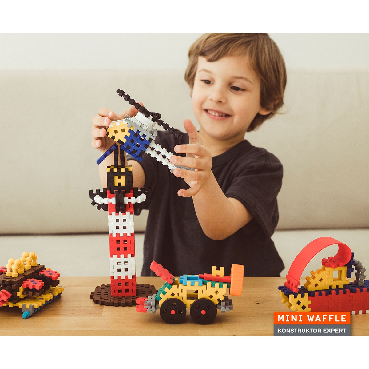 MARIOINEX KLOCKI WAFLE MINI KONSTRUKTOR 141SZT