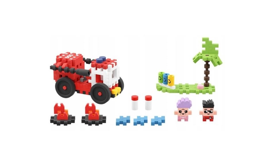 MARIOINEX KLOCKI WAFLE MINI WÓZ STRAŻACKI