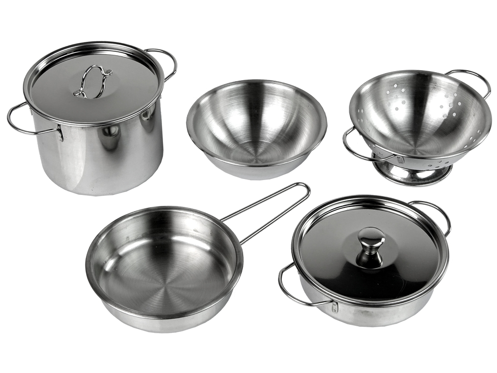 Zestaw Garnków Kuchennych Stal Nierdzewna Akcesori