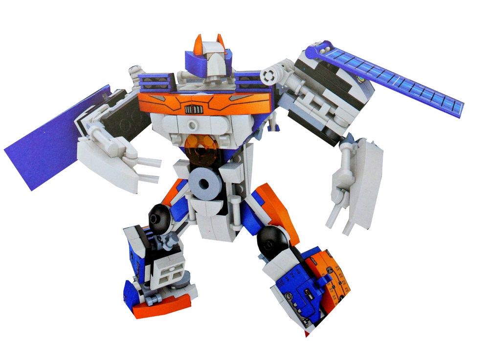 Klocki Konstrukcyjne Kosmiczne Satelita 2w1 Robot