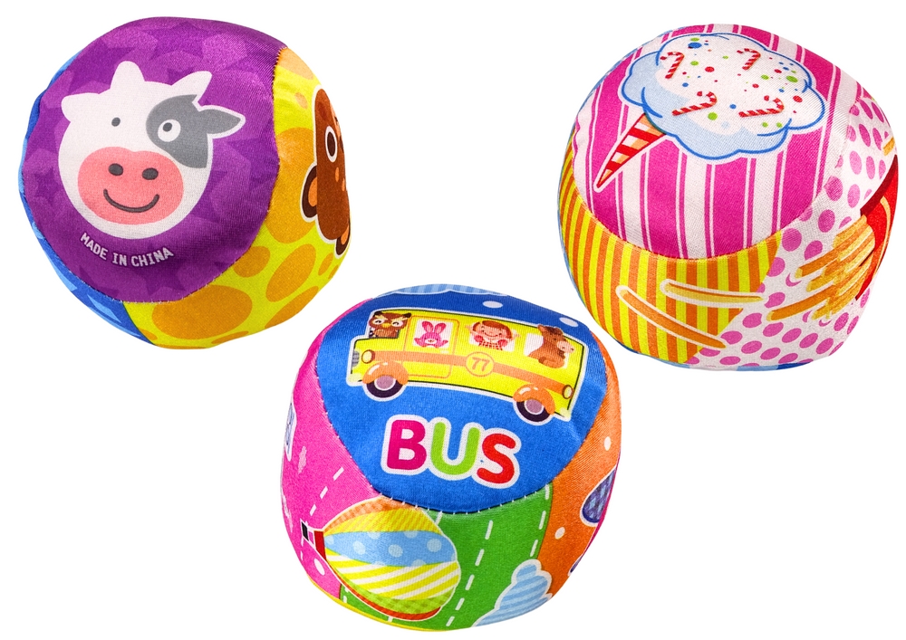 Miękka Piłeczka Z Grzechotką Kolorowa Piłka Zwierz