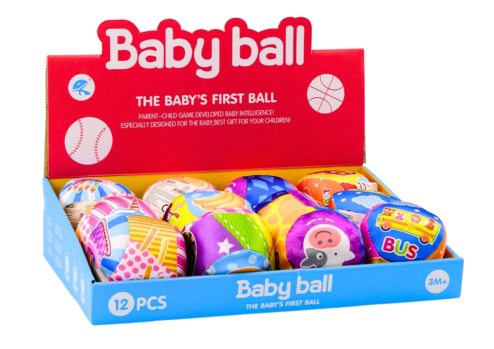 Miękka Piłeczka Z Grzechotką Kolorowa Piłka Zwierz