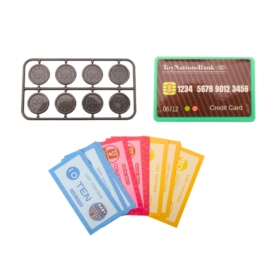 Kasa Fiskalna Nauka Liczenia Monety Koszyk Światła