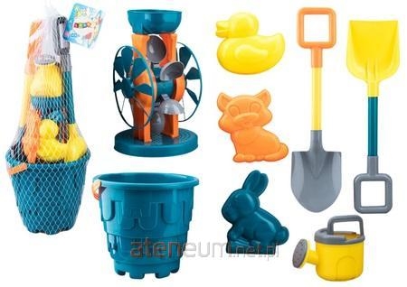 Zestaw Zabawek Do Piasku Wiaderko Młynek Łopatki F