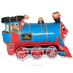 BALON FOLIOWY POCIĄG NIEBIESKI