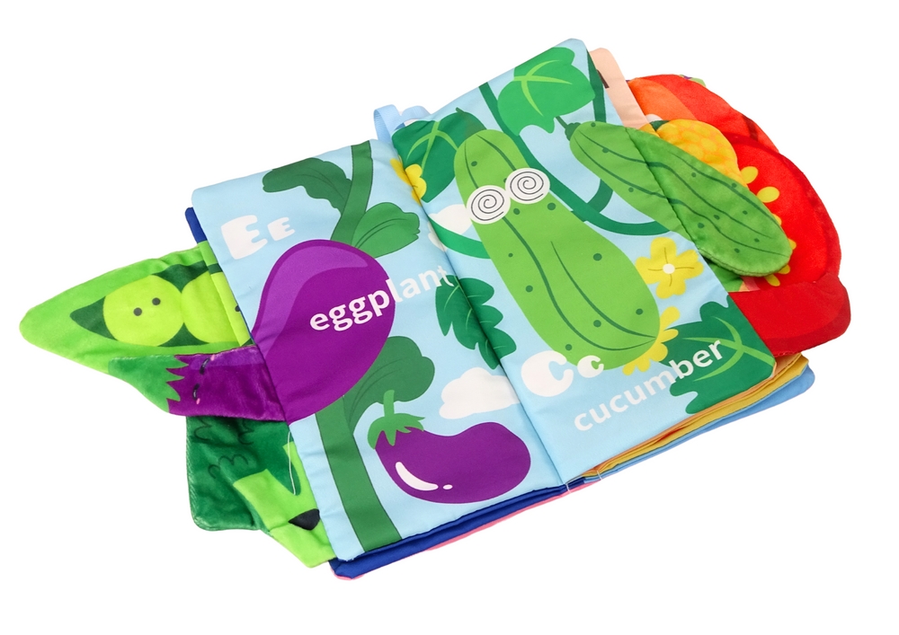 Książeczka Miękka Warzywa Szeleszcząca Piszcząca K