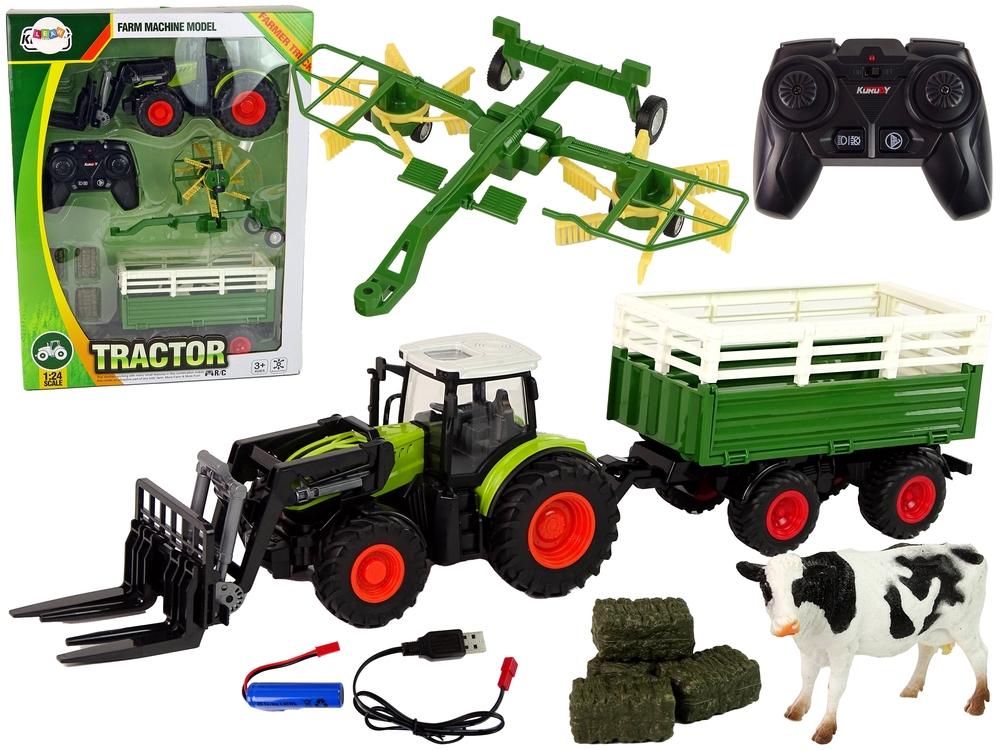 Zestaw Traktor R/C Maszyny Rolnicze 2,4G Zgrabiark