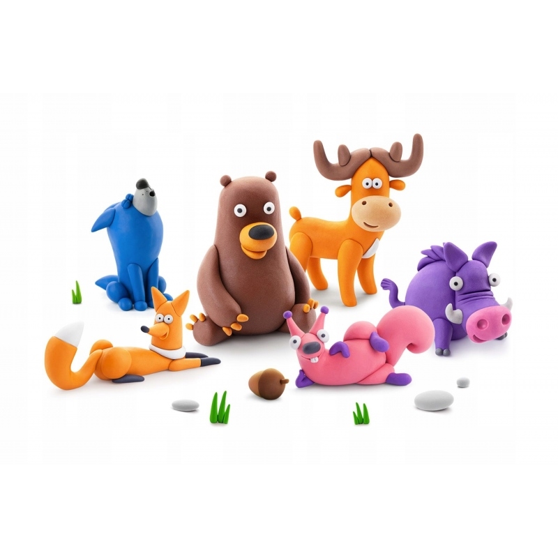 HEY CLAY ZESTAW ZWIERZĘTA LEŚNE 15 PUSZEK