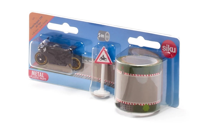 SIKU 1601  ZESTAW MOTOCYKL+TAŚMA