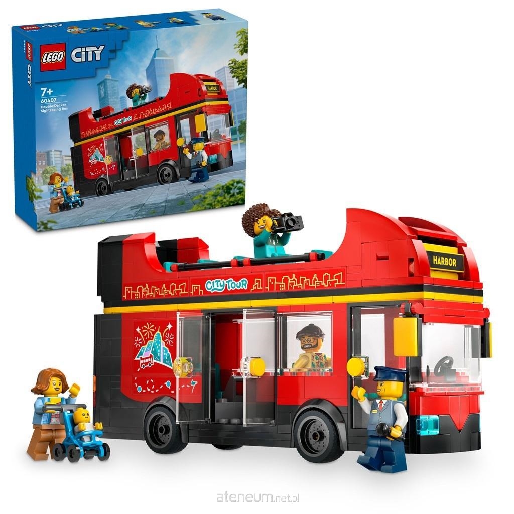 60407 LEGO CITY AUTOKAR CZERWONY PIĘTROWY
