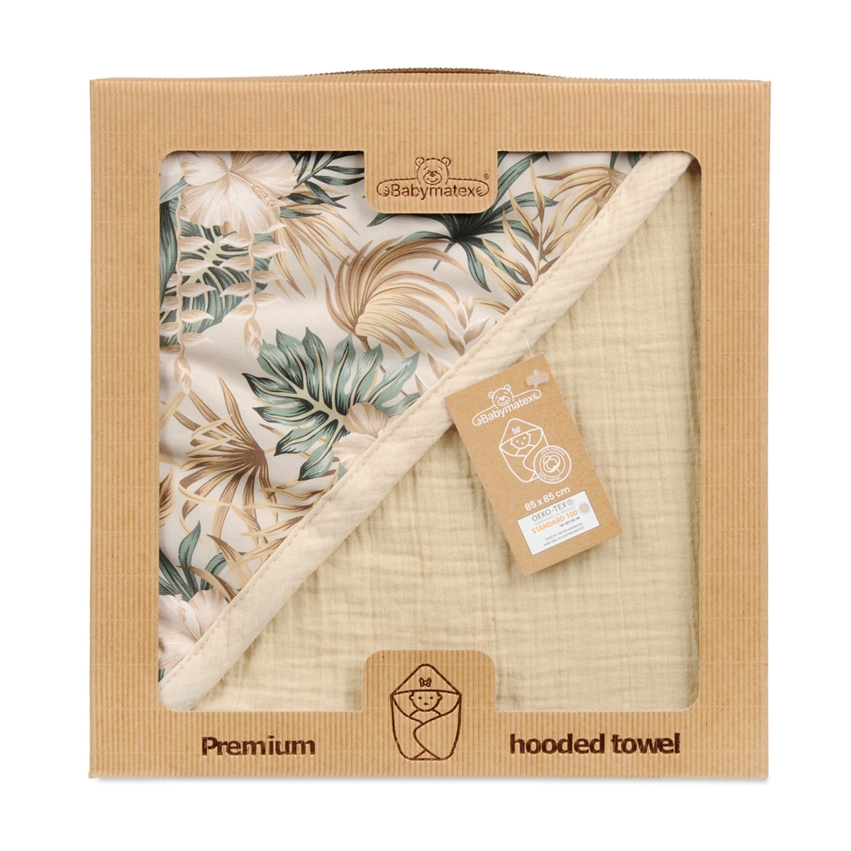 BABY MATEX OKRYCIE KĄPIELOWE MUŚLIN 85X85