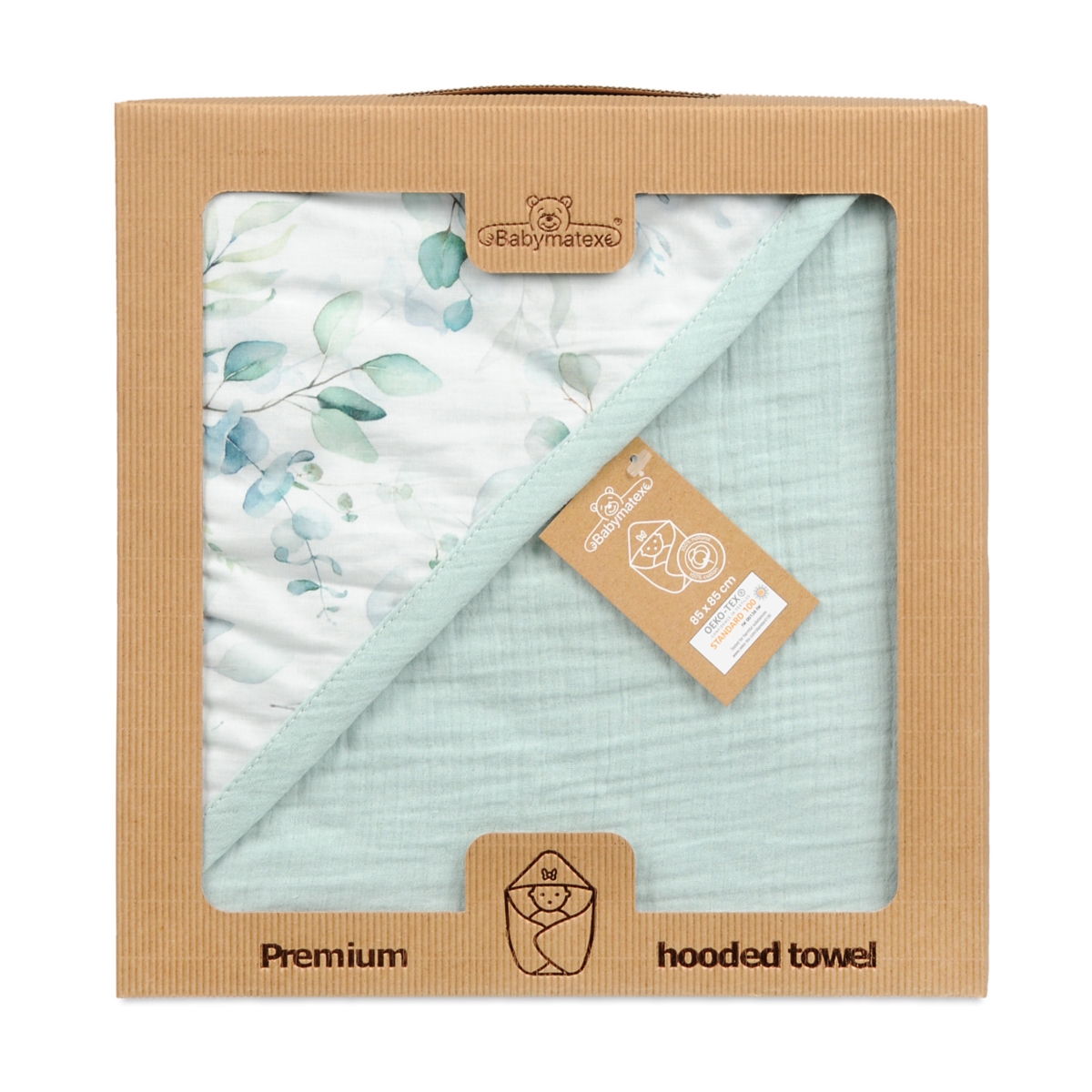 BABY MATEX OKRYCIE KĄPIELOWE MUŚLIN 85X85