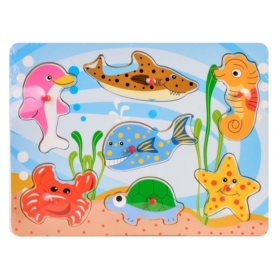 Układanka drewno Zwierzęta morskie