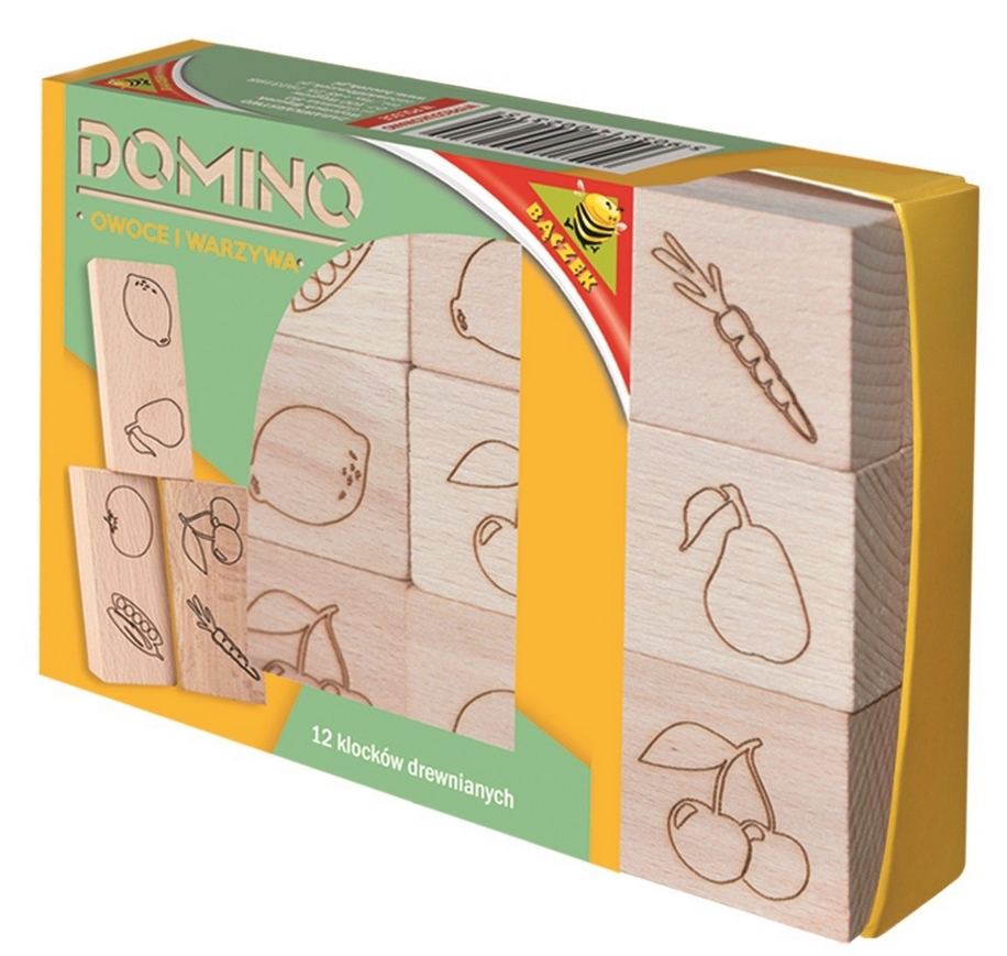 Domino drewniane - owoce i warzywa 02315