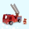TREFL Zabawka drewn.Fire truck Bobaski i Miś 61700