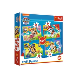 Puzzle - 4w1 - Biegnące Pieski - 34628