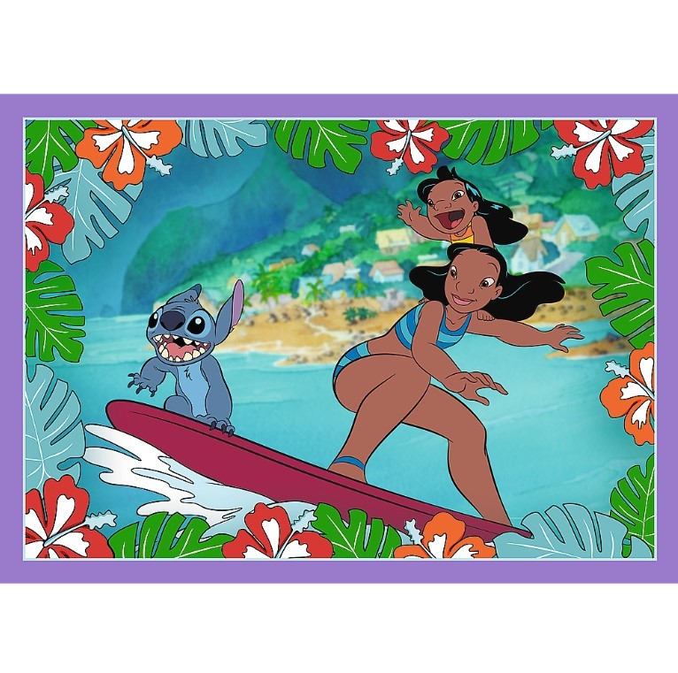 Puzzle - 4w1 - Szalony dzień Lilo and Stitch - Dis
