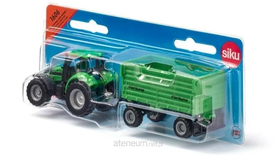 SIKU 16 Traktor DEUTZ-FAHR z przyczepą 1606