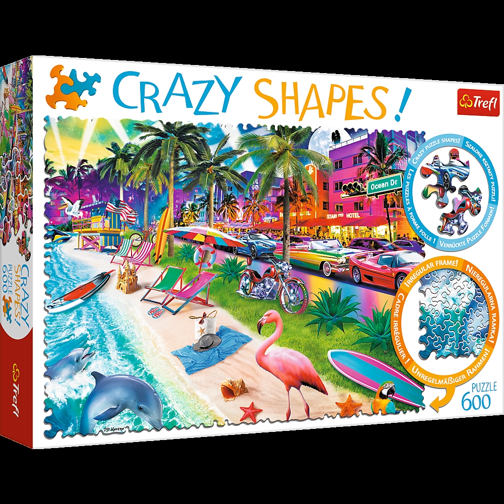 PUZZLE 600 Crazy Shapes Plaża w Miami 11132