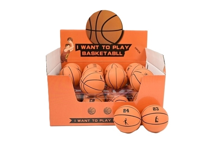Piłka twarda koszowa 6cm 24szt/disp 01291 12918