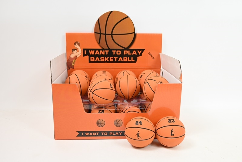 Piłka twarda koszowa 6cm 24szt/disp 01291 12918