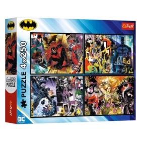 PUZZLE 4x250 Batman w akcji /Warner Batman 13310