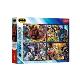 PUZZLE 4x250 Batman w akcji /Warner Batman 13310