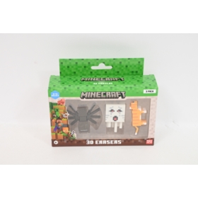 MINECRAFT 3D Erasers 3pack ver.A 10913