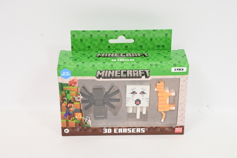 MINECRAFT 3D Erasers 3pack ver.A 10913
