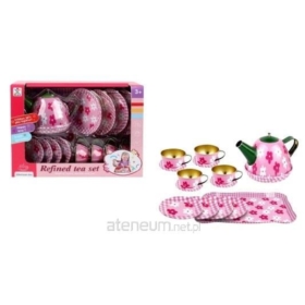 Zestaw d/kawy metalowy w kwiatki 7200656 56087