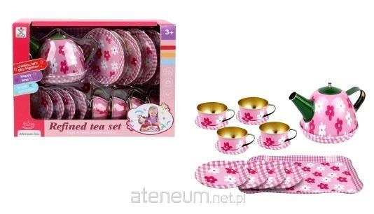 Zestaw d/kawy metalowy w kwiatki 7200656 56087