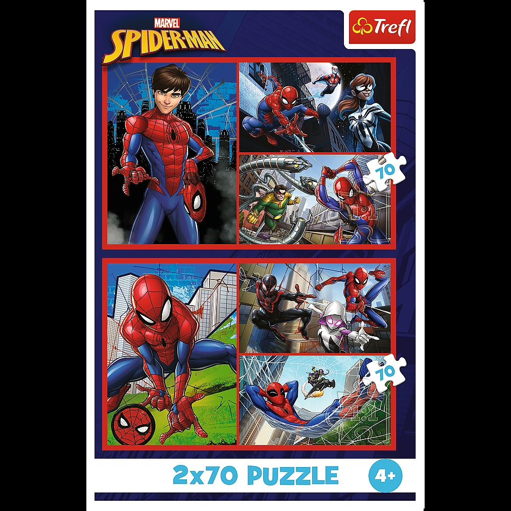 PUZZLE 2x70 Pajęcze historie / Marvel 34443