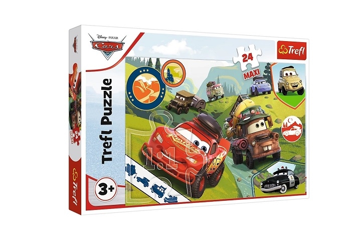 PUZZLE MAXI 24 Wesołe auta /Disney Cars3 14352