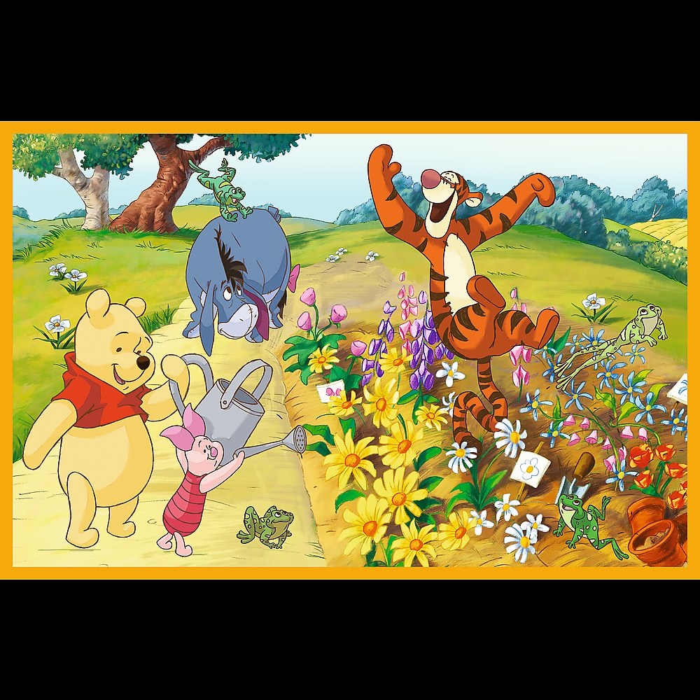 PUZZLE 2x24 Dzień w ogrodzie/Winnie the Pooh 34436