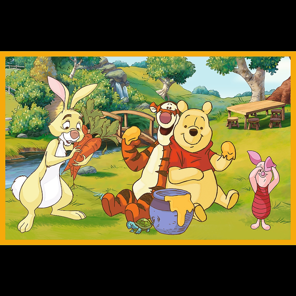 PUZZLE 2x24 Dzień w ogrodzie/Winnie the Pooh 34436