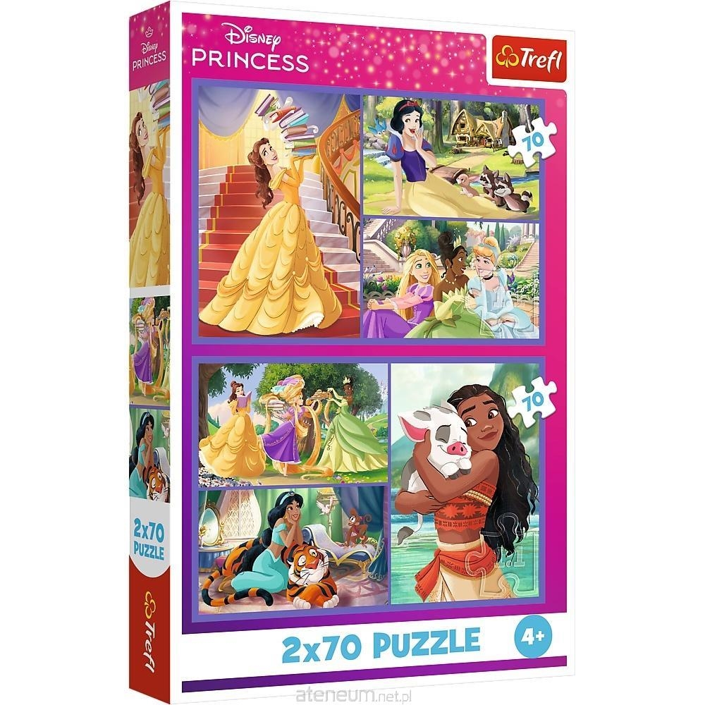 PUZZLE 2x70 Bajkowe dni /Disney Princess 34440