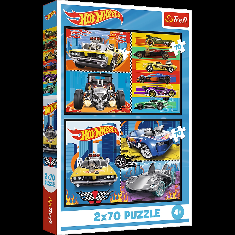 PUZZLE 2x70 Samochodziki /Hot Wheels 34442