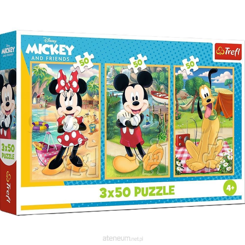 PUZZLE 3x50 Myszki na wakacjach /Disney 34881