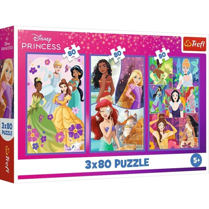 PUZZLE 3x80 Księżniczki przyjaciółki /Princ..34884