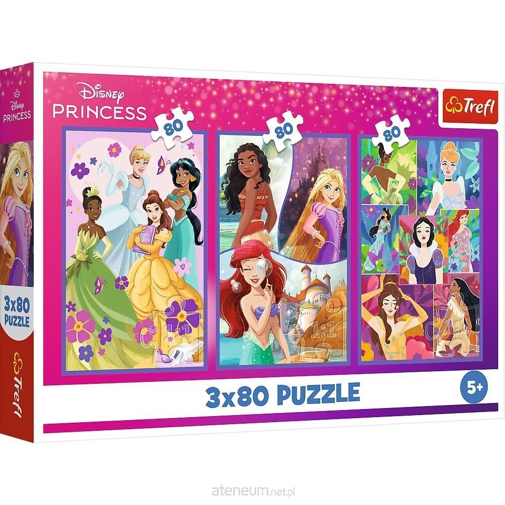 PUZZLE 3x80 Księżniczki przyjaciółki /Princ..34884