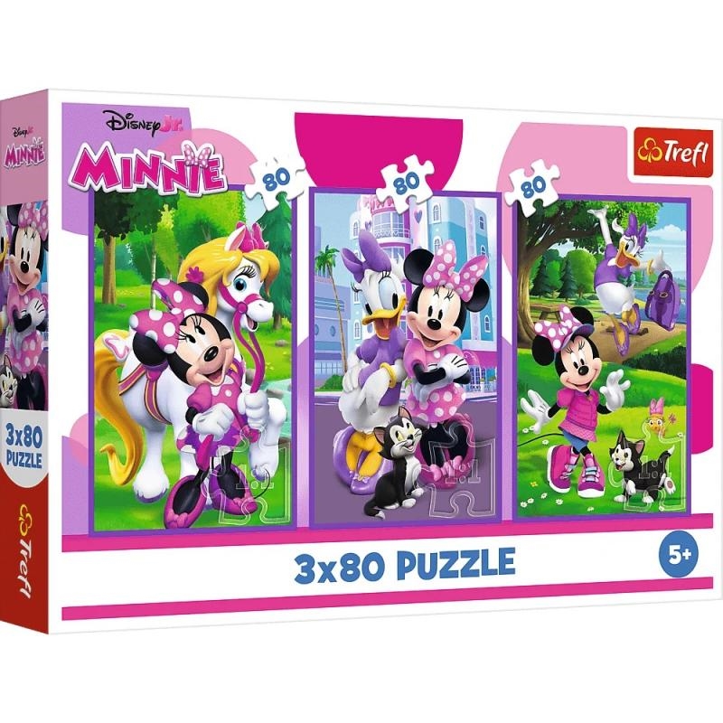 PUZZLE 3x80 Minnie i przyjaciele /Disney 34889