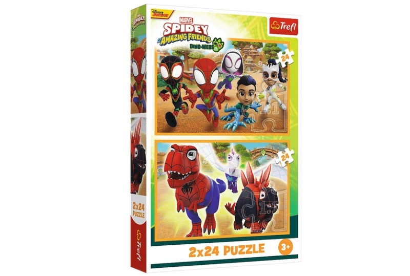 PUZZLE 2x24 Spidey i dinozaury 34432